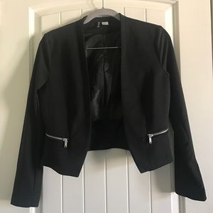 Fitted Black Divided Blazer